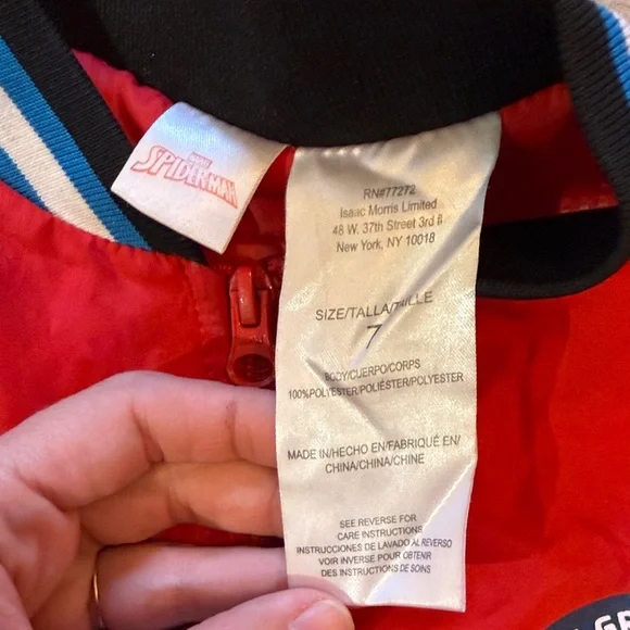 Marvel Superheroes Characters Boys Bomber Jacket, Spider-Man - Picture 9 of 13